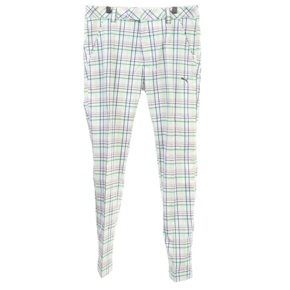 Puma Mens Golf Tech Trousers Pants Moisture Wicking Plaid 30x32 NWT MSRP $95 - Picture 1 of 8